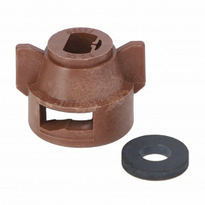 Quick TeeJet Cap for Large Capacity Flat Fans, Brown #AG055207 Quick TeeJet Cap for Large Capacity Flat Fans, Brown #AG055207