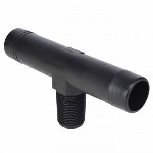 1-1/2" Hose Barb, 1-1/2" Hose Barb, 1" Male Threaded Tee #AG515491