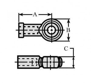 Сферическая головка шатуна, Spherical Rod End CTP for CAT #7L-4186 Сферическая головка шатуна, Spherical Rod End CTP for CAT #7L-4186
