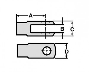 Вильчатый наконечник тяги, 3/8 - 24" Internal Threaded Yoke Rod End CTP for CAT #1A-9252 Вильчатый наконечник тяги, 3/8 - 24" Internal Threaded Yoke Rod End CTP for CAT #1A-9252