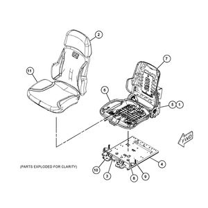 Блок сиденья | 777 mm Height Operator Cloth Seat #489-6483 (4896483)