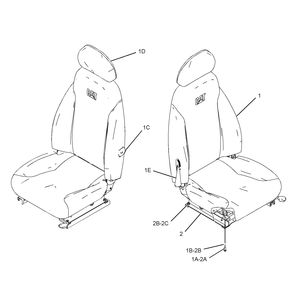 Сиденье в сборе | High Back Suspension Seat #229-9090 (2299090)