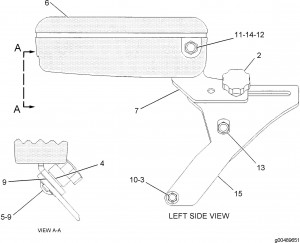 Подлокотник в сборе (регулируемый), Armrest Assembly (adjustable) Blumag for CAT #129-0297