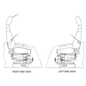 Сиденье в сборе | 512.3 mm Wide Operator Seat #164-0506 (1640506)