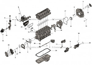 Комплект прокладок нижней части двигателя, Lower Engine Gasket Kit #2881966