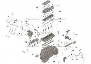 Комплект верхней прокладки двигателя, Upper Engine Gasket Kit #2882046