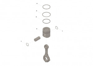 Комплект поршней двигателя, Engine Piston Kit #2882118