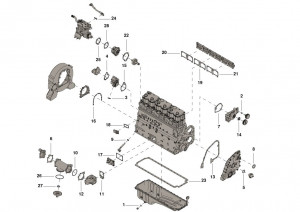 Комплект нижних прокладок двигателя, Lower Engine Gasket Set #3018762