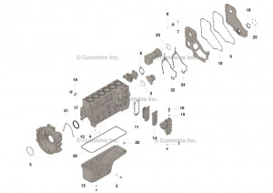 Комплект прокладок нижней части двигателя, Lower Engine Gasket Kit #3800558