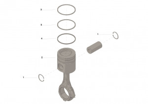 Комплект поршней двигателя, Engine Piston Kit #3802062