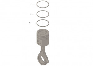 Комплект поршневых колец, Piston Ring Set #3802234 Комплект поршневых колец, Piston Ring Set #3802234