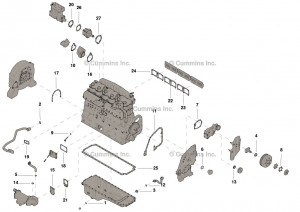 Комплект нижних прокладок двигателя, Lower Engine Gasket Set #3803041