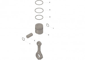 Комплект поршней двигателя, Engine Piston Kit #3804292 Комплект поршней двигателя, Engine Piston Kit #3804292