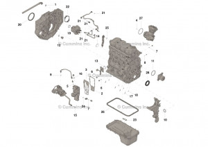 Комплект прокладок нижней части двигателя, Lower Engine Gasket Kit #4025108