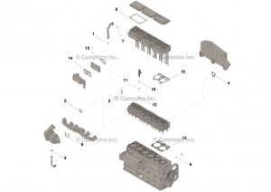 Комплект верхних прокладок двигателя, Upper Engine Gasket Set #4089371