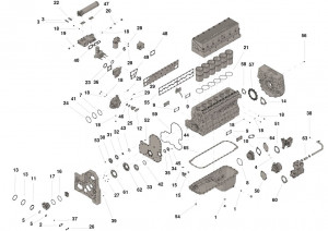 Комплект нижних прокладок двигателя, Lower Engine Gasket Set #4089998