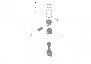 Комплект поршней двигателя, Engine Piston Kit #4309526