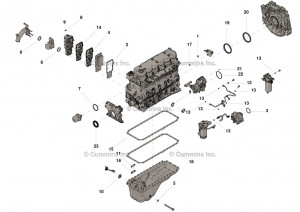 Комплект прокладок нижней части двигателя, Lower Engine Gasket Kit #4955230