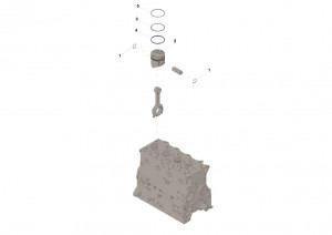 Комплект поршней двигателя, Engine Piston Kit #4955576 Комплект поршней двигателя, Engine Piston Kit #4955576