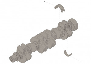 Упорный подшипник коленчатого вала, Crankshaft Thrust Bearing #4955872