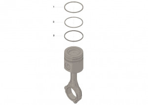 Комплект поршневых колец, Piston Ring Kit #5344777 Комплект поршневых колец, Piston Ring Kit #5344777