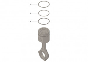 Комплект поршневых колец, Piston Ring Kit #5345273