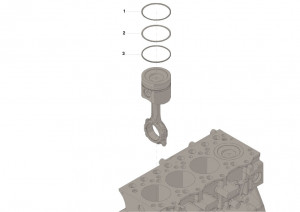 Комплект поршневых колец, Piston Ring Kit #5345277