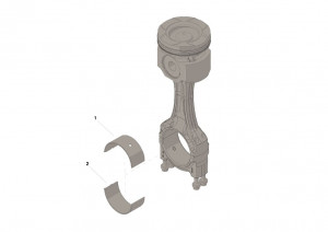 Комплект шатунных подшипников, Connecting Rod Bearing Kit #5406102