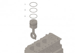 Комплект поршневых колец, Piston Ring Kit #5473343 Комплект поршневых колец, Piston Ring Kit #5473343