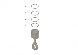 Комплект поршневых колец, Piston Ring Set #AR12098 Комплект поршневых колец, Piston Ring Set #AR12098